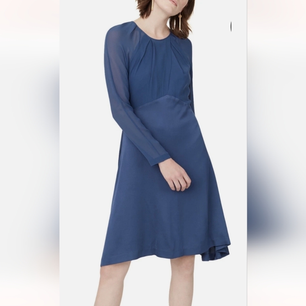 Club Monaco Rokinsa Silk Midi Dress | Blue |